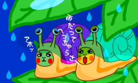[イラストちび] 6月梅雨